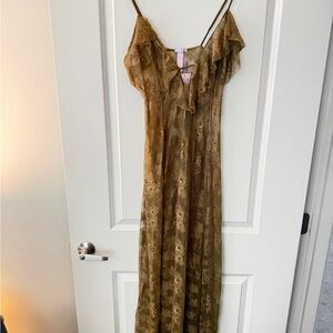 Savage X Fenty Olive Intimate Maxi Dress. Brand new!